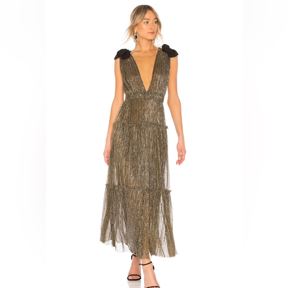 Sabina Musayev Ray Dress in Gold